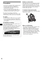 Preview for 6 page of Sony Francais) Operating Instructions Manual