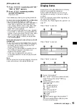 Preview for 15 page of Sony Francais) Operating Instructions Manual