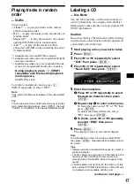 Preview for 17 page of Sony Francais) Operating Instructions Manual