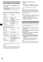 Preview for 20 page of Sony Francais) Operating Instructions Manual