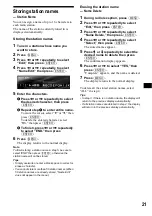 Preview for 21 page of Sony Francais) Operating Instructions Manual