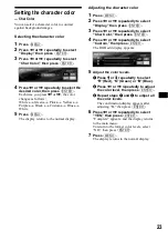 Preview for 23 page of Sony Francais) Operating Instructions Manual