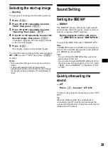 Preview for 29 page of Sony Francais) Operating Instructions Manual