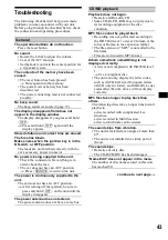 Preview for 43 page of Sony Francais) Operating Instructions Manual