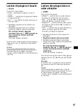 Preview for 61 page of Sony Francais) Operating Instructions Manual