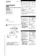 Sony FS-85 Operating Instructions предпросмотр