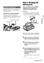 Предварительный просмотр 15 страницы Sony FS100EK Operating Manual