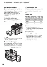 Предварительный просмотр 16 страницы Sony FS100EK Operating Manual