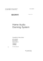 Preview for 1 page of Sony FST-GTK1I Operating Instructions Manual