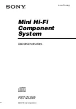 Sony FST-ZUX9 - Mini Hi-fi Component System Operating Instructions Manual предпросмотр