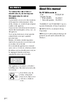 Предварительный просмотр 2 страницы Sony FST-ZUX9 - Mini Hi-fi Component System Operating Instructions Manual