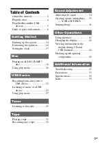 Предварительный просмотр 3 страницы Sony FST-ZUX9 - Mini Hi-fi Component System Operating Instructions Manual