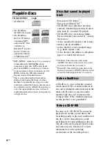 Preview for 4 page of Sony FST-ZUX9 - Mini Hi-fi Component System Operating Instructions Manual