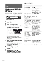 Preview for 18 page of Sony FST-ZUX9 - Mini Hi-fi Component System Operating Instructions Manual