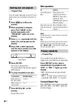 Предварительный просмотр 28 страницы Sony FST-ZUX9 - Mini Hi-fi Component System Operating Instructions Manual