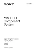 Sony FST-ZUX999 Operating Instructions Manual предпросмотр