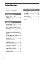 Preview for 4 page of Sony FST-ZUX999 Operating Instructions Manual