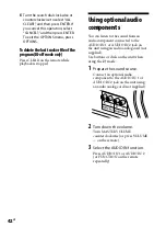 Preview for 42 page of Sony FST-ZUX999 Operating Instructions Manual