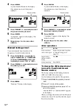 Предварительный просмотр 52 страницы Sony FST-ZX100D Operating Instructions Manual