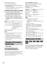 Preview for 62 page of Sony FST-ZX100D Operating Instructions Manual