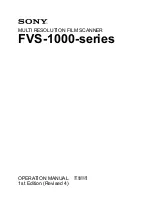 Sony FVS-1000 Series Operation Manual preview