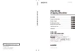 Sony FWD-32B1 Operating Instructions Manual preview