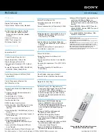 Preview for 2 page of Sony FWD-40LX2 Specifications