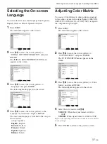 Предварительный просмотр 85 страницы Sony FWD-42PV1A Operating Instructions Manual