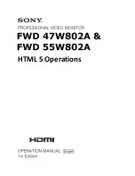 Preview for 1 page of Sony FWD 47W802A Operation Manual