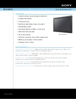 Sony FWD-50PX3 - 50" Plasma Panel Specifications preview