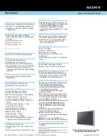 Preview for 2 page of Sony FWD-50PX3 - 50" Plasma Panel Specifications