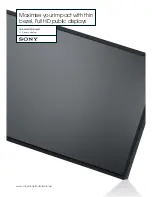 Sony FWD-S47H1 - 1080p LCD HD Display Monitor Specifications preview