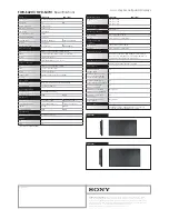 Предварительный просмотр 5 страницы Sony FWD-S47H1 - 1080p LCD HD Display Monitor Specifications