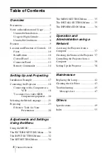 Preview for 4 page of Sony FX52 - VPL XGA LCD Projector Operating Instructions Manual