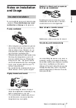 Preview for 7 page of Sony FX52 - VPL XGA LCD Projector Operating Instructions Manual