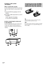 Preview for 8 page of Sony game sync lbt-xg100av Operating Instructions Manual