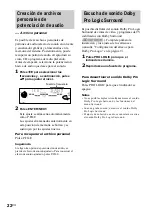 Preview for 90 page of Sony game sync lbt-xg100av Operating Instructions Manual