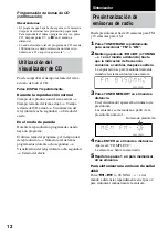 Preview for 12 page of Sony GAME SYNC MHC-DX10 (Spanish) Manual Del Instrucción