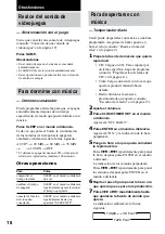 Предварительный просмотр 18 страницы Sony GAME SYNC MHC-DX10 (Spanish) Manual Del Instrucción