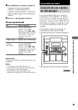 Предварительный просмотр 19 страницы Sony GAME SYNC MHC-DX10 (Spanish) Manual Del Instrucción