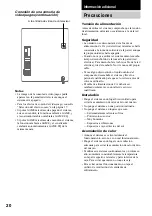 Preview for 20 page of Sony GAME SYNC MHC-DX10 (Spanish) Manual Del Instrucción