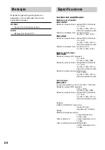 Preview for 24 page of Sony GAME SYNC MHC-DX10 (Spanish) Manual Del Instrucción