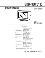 Sony GDM-90W01T5 Service Manual preview