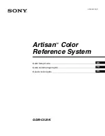 Preview for 1 page of Sony GDM-C520K - Artisan Color Reference System Quick Setup Manual