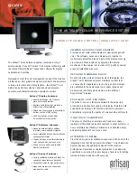 Preview for 1 page of Sony GDM-C520K - Artisan Color Reference System Specifications