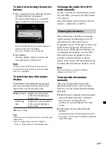 Preview for 21 page of Sony Giga Juke NAC-HD1E Operating Instructions Manual