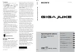 Предварительный просмотр 1 страницы Sony Giga Juke NAS-50HDE Operating Instructions Manual