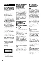 Preview for 2 page of Sony Giga Juke NAS-SC500PK Operating Instructions Manual