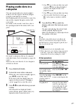 Предварительный просмотр 27 страницы Sony GIGAJUKE NAS-C5E Operating Instructions Manual