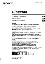 Sony Glasstron PLM-A35E Operating Instructions Manual preview